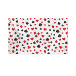 Red And Black Playing Card Suits Print Polyester Flag