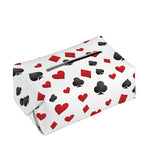 Red And Black Playing Card Suits Print Rectangle Tissue Box Cover