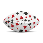 Red And Black Playing Card Suits Print Rugby Ball