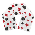 Red And Black Playing Card Suits Print Scarf