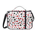 Red And Black Playing Card Suits Print Shoulder Strap Bible Bag