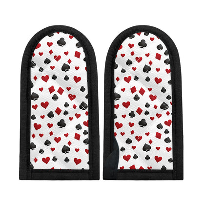 Red And Black Playing Card Suits Print Skillet Handle Cover