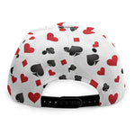 Red And Black Playing Card Suits Print Snapback Cap