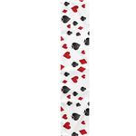 Red And Black Playing Card Suits Print Table Runner