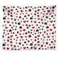 Red And Black Playing Card Suits Print Tapestry