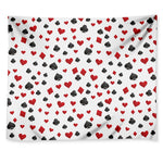 Red And Black Playing Card Suits Print Tapestry