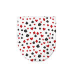 Red And Black Playing Card Suits Print Toilet Lid Cover