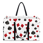 Red And Black Playing Card Suits Print Utility Tote Bag