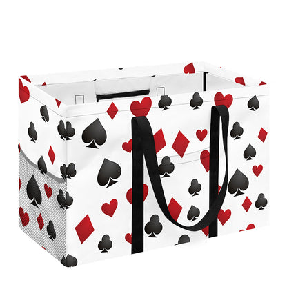 Red And Black Playing Card Suits Print Utility Tote Bag