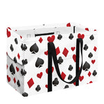 Red And Black Playing Card Suits Print Utility Tote Bag
