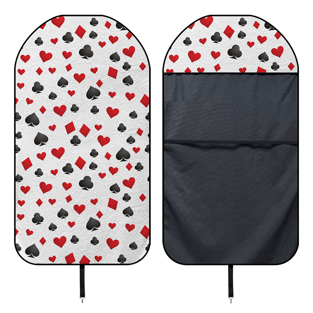 Red And Black Playing Card Suits Print Waterproof Car Seat Cover