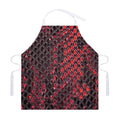 Red And Black Snakeskin Print Adjustable Apron