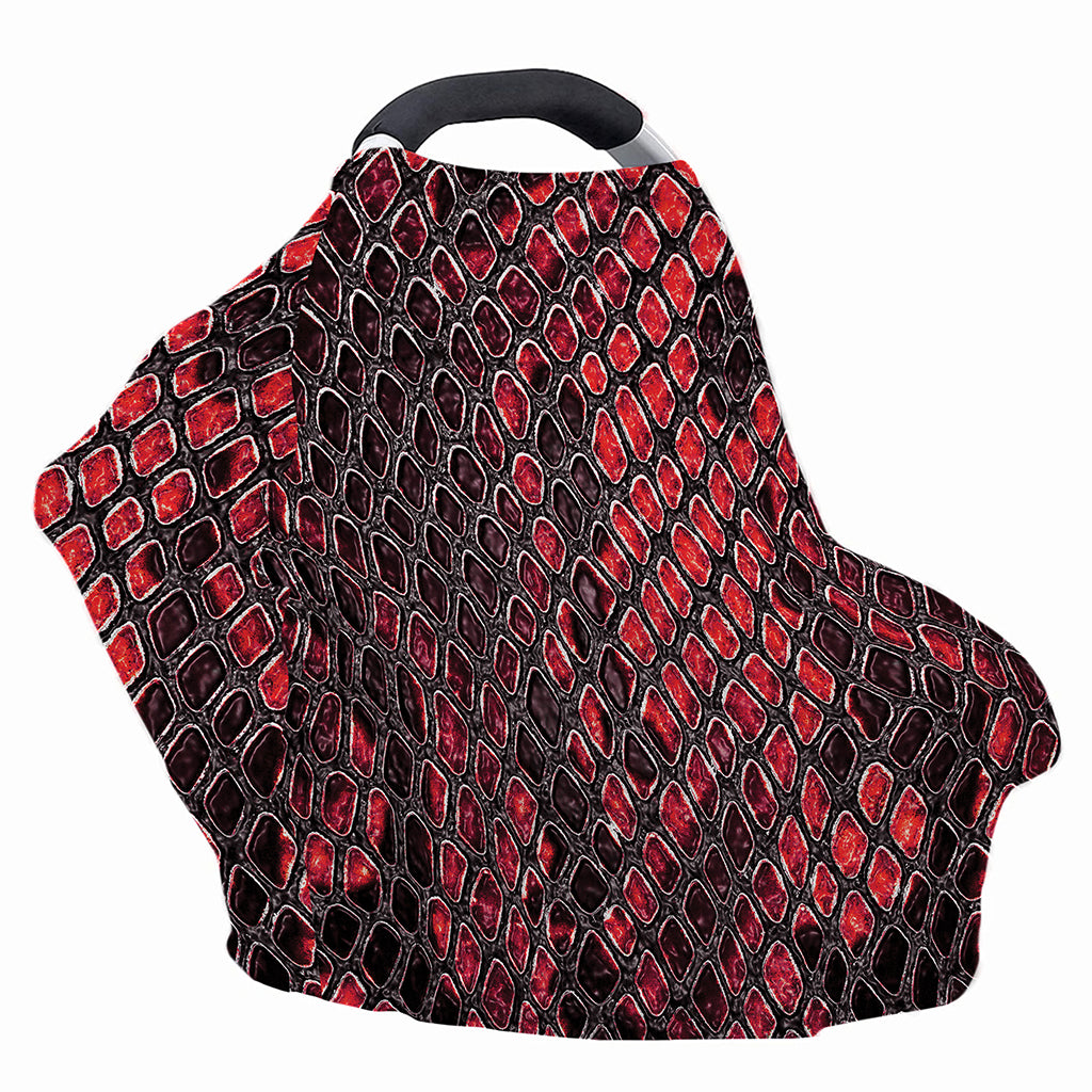 Red And Black Snakeskin Print Baby Seat Cover