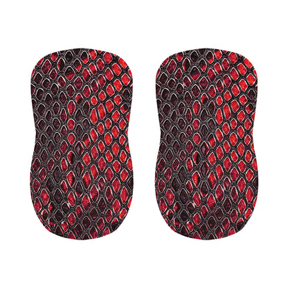 Red And Black Snakeskin Print Bar Stool Covers