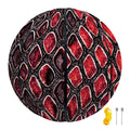 Red And Black Snakeskin Print Basketball