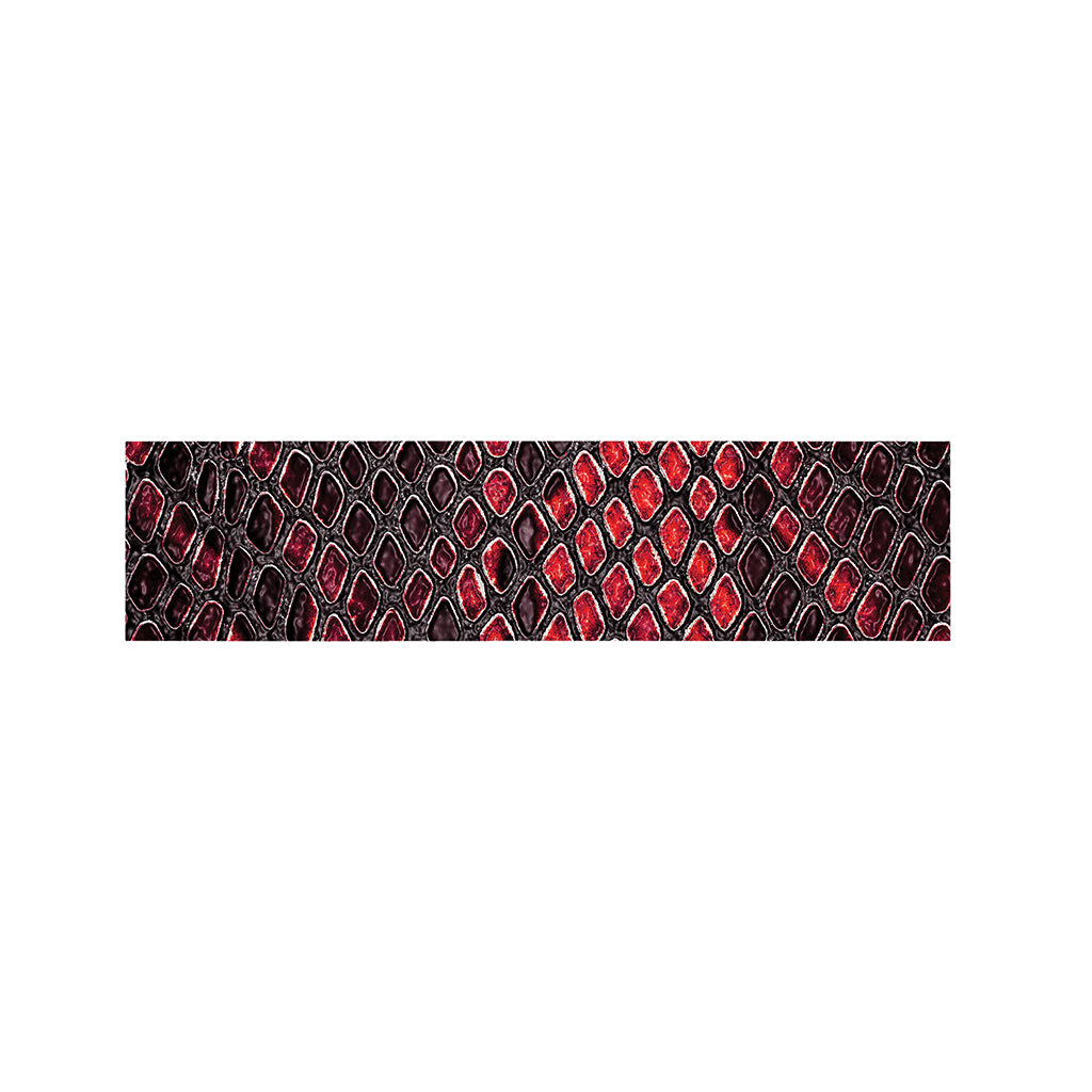 Red And Black Snakeskin Print Bed Runner