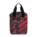 Red And Black Snakeskin Print Bible Tote Bag