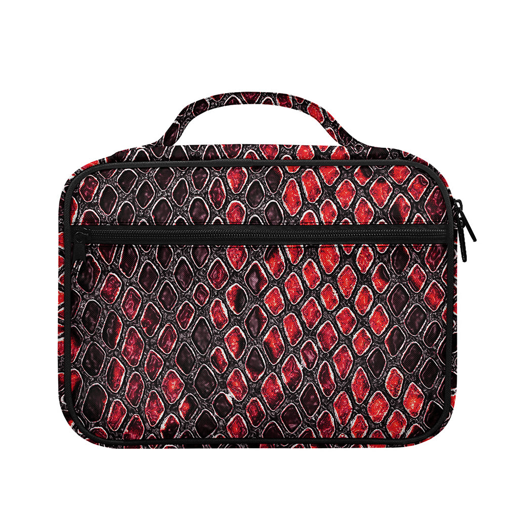 Red And Black Snakeskin Print Briefcase Bible Bag