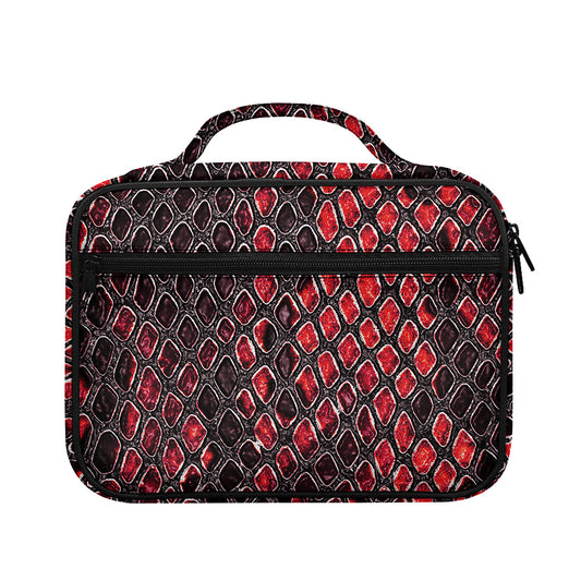Red And Black Snakeskin Print Briefcase Bible Bag