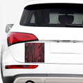 Red And Black Snakeskin Print Car Sticker