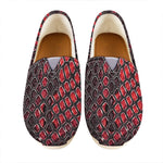 Red And Black Snakeskin Print Casual Shoes