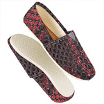Red And Black Snakeskin Print Casual Shoes