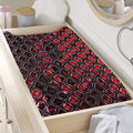 Red And Black Snakeskin Print Changing Pad Cover