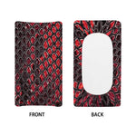 Red And Black Snakeskin Print Changing Pad Cover