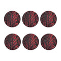 Red And Black Snakeskin Print Coaster Set