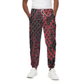 Red And Black Snakeskin Print Cotton Sweatpants
