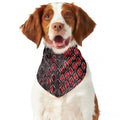 Red And Black Snakeskin Print Dog Bandana