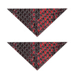 Red And Black Snakeskin Print Dog Bandana