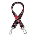 Red And Black Snakeskin Print Dog Seat Belt