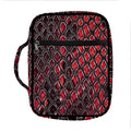 Red And Black Snakeskin Print Front Pocket Bible Bag