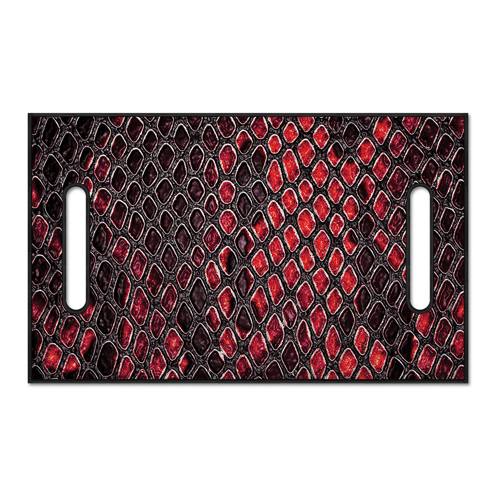 Red And Black Snakeskin Print Golf Cart Seat Cover