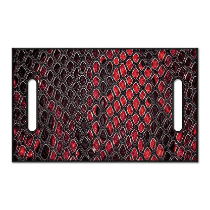 Red And Black Snakeskin Print Golf Cart Seat Cover