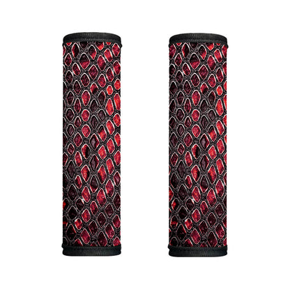 Red And Black Snakeskin Print Handle Covers