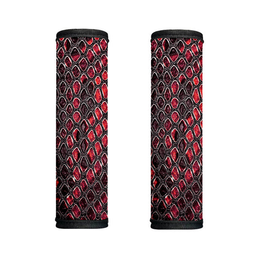 Red And Black Snakeskin Print Handle Covers