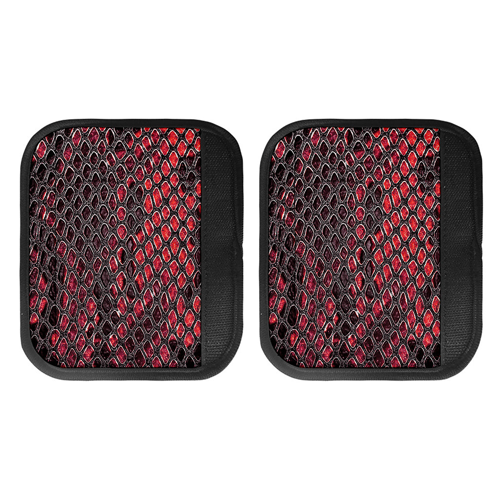 Red And Black Snakeskin Print Handle Covers