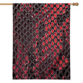 Red And Black Snakeskin Print House Flag
