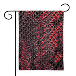 Red And Black Snakeskin Print House Flag