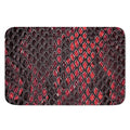 Red And Black Snakeskin Print Indoor Door Mat