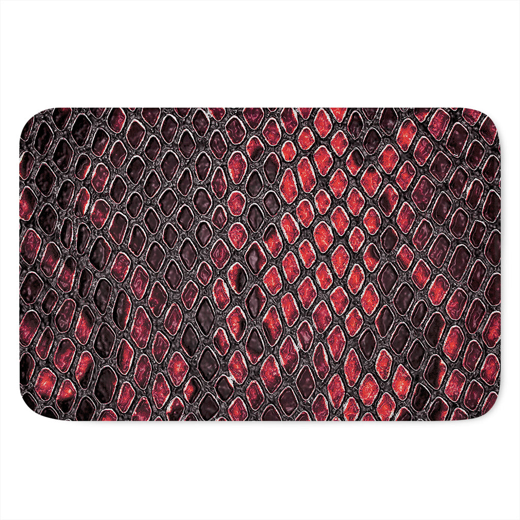 Red And Black Snakeskin Print Indoor Door Mat