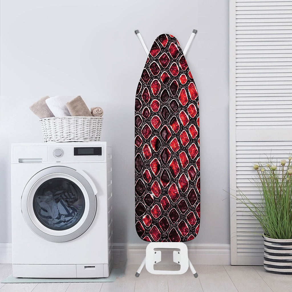 Red And Black Snakeskin Print Ironing Board Cover