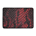Red And Black Snakeskin Print Kitchen Mat