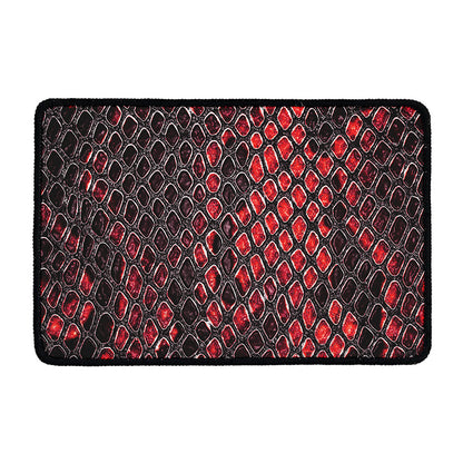 Red And Black Snakeskin Print Kitchen Mat