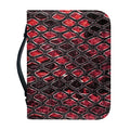 Red And Black Snakeskin Print Leather Bible Cover