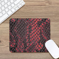 Red And Black Snakeskin Print Mouse Pad