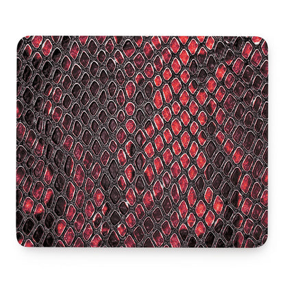 Red And Black Snakeskin Print Mouse Pad