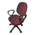 Red And Black Snakeskin Print Office Chair Cover
